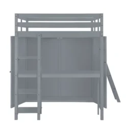 Full/ Twin Size Loft Bed With Wardrobe, Desk And Shelves-ModernLuxe -ModernLuxe GUEST dd5dfe85 18bd 4ea2 82d3 7dc451041cb8