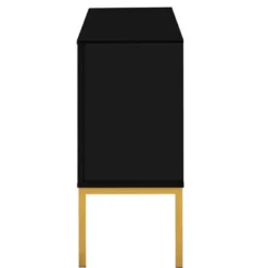 Sideboard With Faux Rattan Door And Metal Legs - ModernLuxe -ModernLuxe GUEST dd6ababc 08b2 4488 84d8 385747914b4f