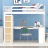 Loft Bed With Ladder, Shelves, And Desk - ModernLuxe -ModernLuxe GUEST dd7eb362 00d3 464f b117 f3efabd867ea