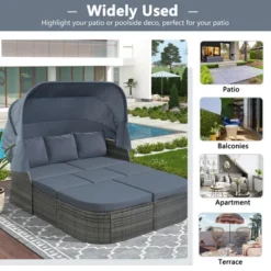 Outdoor Patio Wicker Sunbed Furniture Set With Retractable Canopy - ModernLuxe -ModernLuxe GUEST ded9c9b1 4d96 4ff8 ab68 50548b37ab87