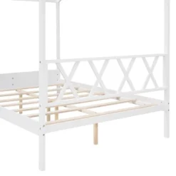 Full Size Wood House Bed Frame With Storage Space-ModernLuxe -ModernLuxe GUEST df539cc7 70f0 4e46 b4e6 5fc6044f2d31