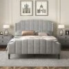 Queen Size Velvet Upholstered Platform Bed With Headboard And Footboard-ModernLuxe -ModernLuxe GUEST e036e00c 05a3 4998 a8e1 7776532591dc