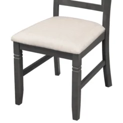 6 PCS Farmhouse Wood Dining Table Set With Table And Upholstered Chairs-ModernLuxe -ModernLuxe GUEST e04d24de 9861 4f15 9d1c 2fb8e4d40a37