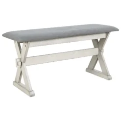 6 PCS Rustic Wood Dining Table Set, Rectangular Trestle Table With 4 Upholstered Chairs & Bench-ModernLuxe -ModernLuxe GUEST e3e692ad 5600 4e74 893e 947ba583a206