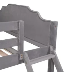 Full Over Twin & Twin Bunk Bed, Velvet Triple Bunk Bed With Drawers And Guardrails-ModernLuxe -ModernLuxe GUEST e480b40c 579d 4490 8aca d44abf21c0c0