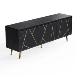 Modern TV Stand For 65" TV With Large Storage, Black - ModernLuxe -ModernLuxe GUEST e48cf0c7 320b 4803 b582 439b887b2157