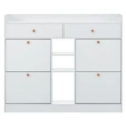 Modern Multifunctional Shoe Cabinet With 4 Turnover Drawers - ModernLuxe -ModernLuxe GUEST e56bd875 fa5b 466e b43e 9927f666fce7