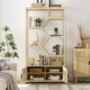 7-Tier Rattan Storage Bookshelf With 2 Doors, Natural – ModernLuxe -ModernLuxe GUEST e5c56ed5 d7bd 4b8d 8587 99fde2ad7d2c