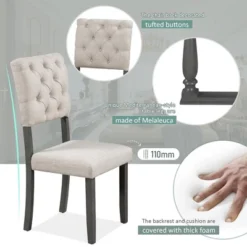 6-Piece Dining Table And Chair Set With Special-Shaped Legs And Foam-covered Seat - ModernLuxe -ModernLuxe GUEST e5da1c05 2d7b 405d af99 2c21b7b3ac37