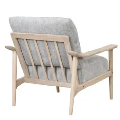 Retro Accent Chair With Solid Wood Frame And Vertical Slatted Back-ModernLuxe -ModernLuxe GUEST e88e8875 a3a9 41a3 a46e ba6f06561c44