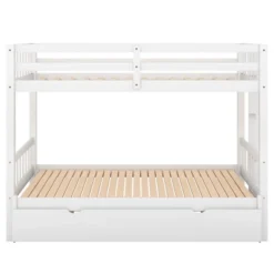 Twin Over Twin Pull-out Bunk Bed With Trundle Bed And Ladder-ModernLuxe -ModernLuxe GUEST e89d148b c272 4f94 b848 f1d0e07c7fc3