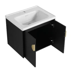 Bathroom Vanity With Sink And Soft Close Door For Small Bathrooms, Black - ModernLuxe -ModernLuxe GUEST e94fde4b 8304 4543 9a1f 5c1bf1898b91