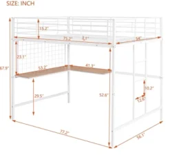 Full Size Metal Loft Bed With Desk And Grid - ModernLuxe 12 Full Size Metal Loft Bed With Desk And Grid - ModernLuxe -ModernLuxe GUEST e9f6b97c bc69 4d3c be82 95653ebaef0a
