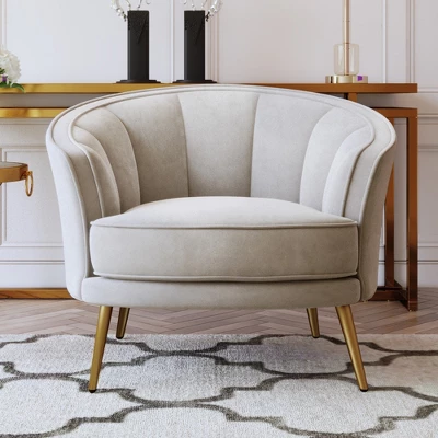 Upholstered Accent Barrel Chair-ModernLuxe 3 Upholstered Accent Barrel Chair-ModernLuxe