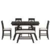 Rustic 6-Piece Wood Counter Height Dining Table Set With Storage Shelf, 4 Chairs And Bench-ModernLuxe 1 Rustic 6-Piece Wood Counter Height Dining Table Set With Storage Shelf, 4 Chairs And Bench-ModernLuxe -ModernLuxe GUEST ed25833a 8ab1 4476 80ed 8f34d136f4a0