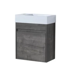 18" Floating Wall Mounted Bathroom Vanity With White Resin Sink And Soft Close Doors - ModernLuxe -ModernLuxe GUEST ed74d2bd 6317 4999 a29f eb1311988ec0