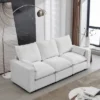 3 Seat Sofa With Removable Cushions And 2 Pillows, Teddy Fabric Upholstered Couch-ModernLuxe -ModernLuxe GUEST ed86f84f 1f29 4468 a46f 4ffa61e7c019