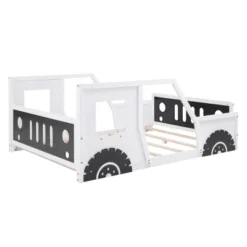 Full Size Classic Car-Shaped Platform Bed With Wheels - ModernLuxe -ModernLuxe GUEST ee3da806 da97 4b3c b8cb 4245c4b5cf70