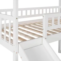 Twin Size House Shape Loft Bed With Two Drawers And Slide - ModernLuxe -ModernLuxe GUEST eea87299 8b38 435b 94be 128779e83ddc