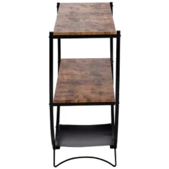 Rustic Industrial Design Demilune Shape Console Table-ModernLuxe -ModernLuxe GUEST eeab4360 594f 4d15 865f fddb94a4ba2d