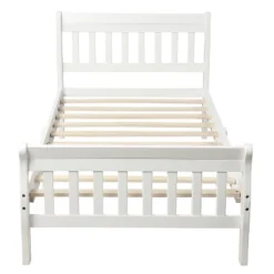 Twin Size Wood Platform Bed With Headboard, Footboard And Wooden Slat Support-ModernLuxe -ModernLuxe GUEST efa32691 7716 4868 9945 8ac09cec6237