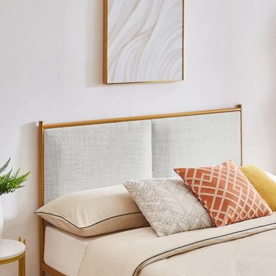 Classic Upholstered Platform Bed With Metal Frame And Solid Wood Ribs, Light Gray-ModernLuxe 6 Classic Upholstered Platform Bed With Metal Frame And Solid Wood Ribs, Light Gray-ModernLuxe - Image 4