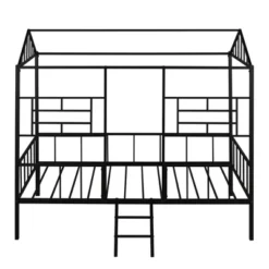 Twin Size Metal House Bed Frame With Slatted Support-ModernLuxe -ModernLuxe GUEST f09b17a3 690f 4fe9 a4af 8322ff9a05d9