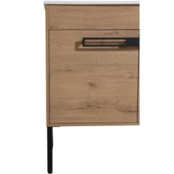 Bathroom Cabinet With Sink, Freestanding Bathroom Vanity Or Floating Optional Conversion, Oak - ModernLuxe -ModernLuxe GUEST f0df6649 abe5 4995 b72f ab435cdf83f6