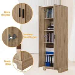 Storage Cabinet With Two Doors And Adjustable Shelf For Bathroom And Office - ModernLuxe -ModernLuxe GUEST f0e28b3f 8a75 470d 882b 81a20d92a0de