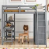 Full/ Twin Size Loft Bed With Wardrobe, Desk And Shelves-ModernLuxe 1 Full/ Twin Size Loft Bed With Wardrobe, Desk And Shelves-ModernLuxe -ModernLuxe GUEST f0e4b1b9 1515 40fa 97b8 32d2b0456d65