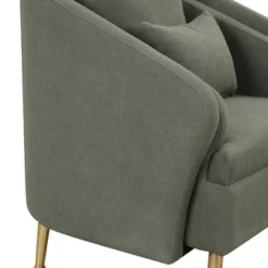 Mid-Century Upholstered Accent Chair, Arm Chair With Lumbar Pillow And Metal Legs-ModernLuxe -ModernLuxe GUEST f15448ee d99c 47f5 b9d3 d537d571ddcb