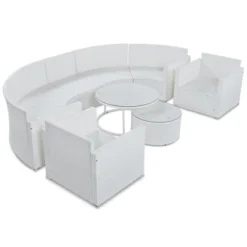 9 PCS Outdoor Half-moon Patio Wicker Sofa Set, Patio PE Rattan Conversation Set With Table-ModernLuxe -ModernLuxe GUEST f1959377 3095 4449 9f86 b00e1358bf7f