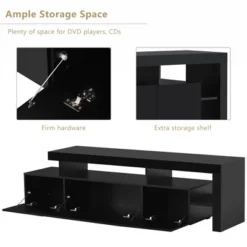 Modern TV Stand For TVs Up To 70'', UV High Gloss Surface Entertainment Center With DVD Shelf-ModernLuxe -ModernLuxe GUEST f2537689 2c89 4c8c 9b18 bdb03cf244d0