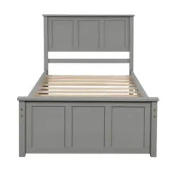 Twin Size Wood Platform Storage Bed With Two Drawers On Wheels-ModernLuxe -ModernLuxe GUEST f31c1953 8a5a 4300 9d92 91b32ba3c602