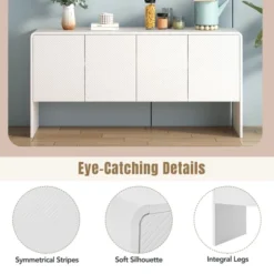 Minimalist Style 60" Sideboard With 4 Doors And Rebound Device For Living Room And Entryway-ModernLuxe 19 Minimalist Style 60" Sideboard With 4 Doors And Rebound Device For Living Room And Entryway-ModernLuxe -ModernLuxe GUEST f3392446 8e94 4958 b135 4b74f98644b8