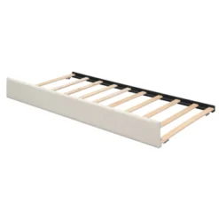 Twin Size Upholstery Daybed With Storage Arms, Trundle And USB Design, Beige - ModernLuxe -ModernLuxe GUEST f39f8a93 7d0e 440d b52b 68b72e6b5812