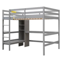 Full Size Loft Bed With Multifunction Shelves And Under-Bed Desk - ModernLuxe -ModernLuxe GUEST f5030230 9fb7 46d5 8714 0b75918ba883