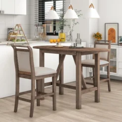 3-Piece Wood Counter Height Drop Leaf Dining Table Set-ModernLuxe 35 3-Piece Wood Counter Height Drop Leaf Dining Table Set-ModernLuxe -ModernLuxe GUEST f5037cee e7ac 4032 a382 bf5255ad2f00