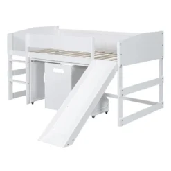 Low Study Loft Bed With Rolling Portable Desk And Chair - ModernLuxe -ModernLuxe GUEST f5208ed7 27cf 427d 842b 23a4b628b236