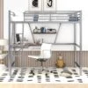 Twin Size Loft Metal Bed With Desk And Shelves - ModernLuxe -ModernLuxe GUEST f525982f a738 4b1c 9a65 cb18b3405570