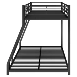 Twin Over Full Metal Floor Bunk Bed With Ladder-ModernLuxe -ModernLuxe GUEST f5a691b3 5f6c 458c 9ba0 866da33810c7