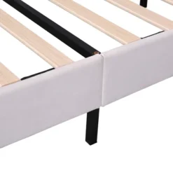 Upholstered Wood Platform Bed With Flower Pattern Velvet Headboard-ModernLuxe -ModernLuxe GUEST f5a6a643 dde6 41df 9a63 4734839eb5d7