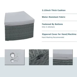 10 PCS Patio PE Rattan Half Round Conversation Set, Outdoor All-weather Wicker Sectional Sofa Set, Light Gray-ModernLuxe 18 10 PCS Patio PE Rattan Half Round Conversation Set, Outdoor All-weather Wicker Sectional Sofa Set, Light Gray-ModernLuxe -ModernLuxe GUEST f7b7a7fe ef97 40a3 b864 ec8e21038241