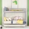 Twin Over Full Steel Bunk Bed With Twin Size Trundle Bed And Two-Side Ladders-ModernLuxe -ModernLuxe GUEST f7cc8000 4170 4fba a7a8 6e388dfb1d0a