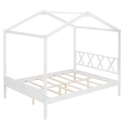 Full Size Wood House Bed Frame With Storage Space-ModernLuxe -ModernLuxe GUEST f82f6d0e 6f76 4ee4 b564 285845804a90