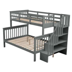 Twin-Over-Full Bunk Bed With Storage Stairs And Guard Rail - ModernLuxe -ModernLuxe GUEST f841b44d 6ecc 4366 8d4e 91700a6bebd7