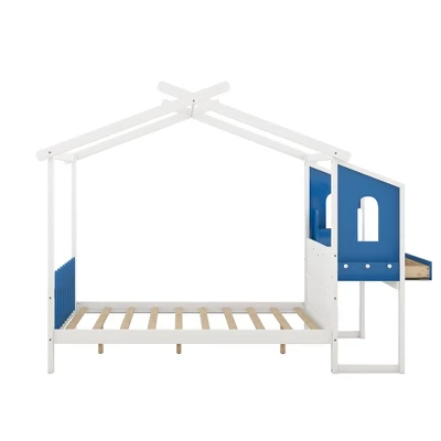 Full Size Platform Bed With Built-in Desk, Two Drawers And Individual Pen Storage - ModernLuxe 7 Full Size Platform Bed With Built-in Desk, Two Drawers And Individual Pen Storage - ModernLuxe - Image 5