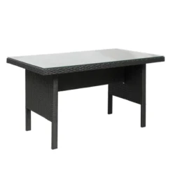 6-Piece Outdoor Patio Sectional Sofa With Glass Table And Ottoman For Pool, Backyard, Lawn - ModernLuxe -ModernLuxe GUEST fcc1a83f c19d 4a64 8c80 48e421e278b6