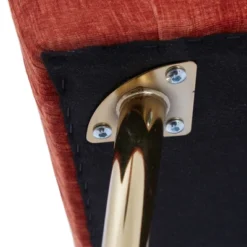 29.5" Modern Chenille Accent Armchair With Gold Metal Legs And Throw Pillow - ModernLuxe -ModernLuxe GUEST fd73a1ae 2537 48d8 abdd 5778efdf5e23