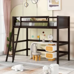 Twin Size Wood Loft Bed With Ladder-ModernLuxe -ModernLuxe GUEST fd88ce8f 7dd8 43fa 916d a6ff039a6a87